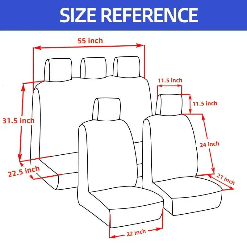 Waterproof PU Leather Seat Covers with 5mm Padding and UV Protection for Cars, SUVs, Trucks
