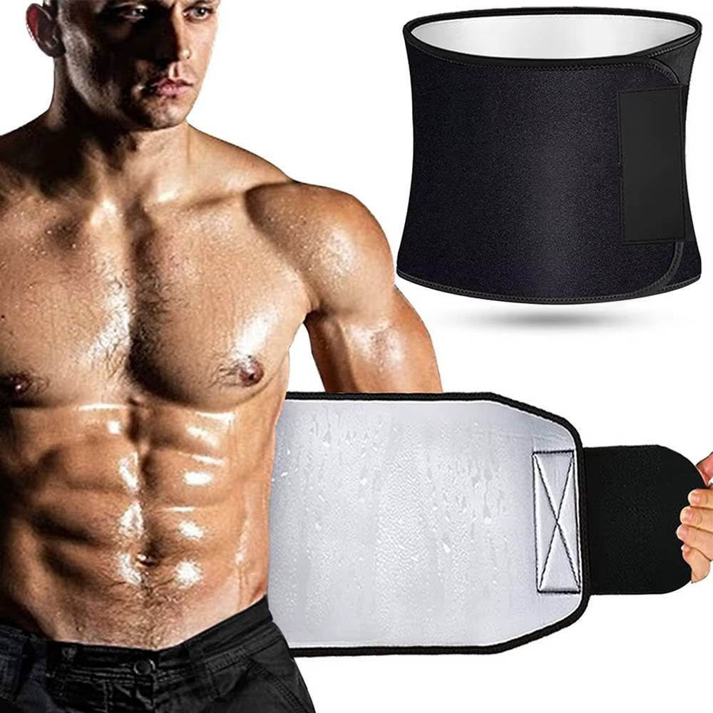 Unisex Sports Waist Trainer Sweat Belt, Sauna Fitness Support Exercise Waistband