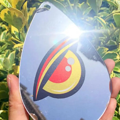 Acrylic Bird Repeller Disc with Reflective Eye Pattern and Stainless Steel Rings