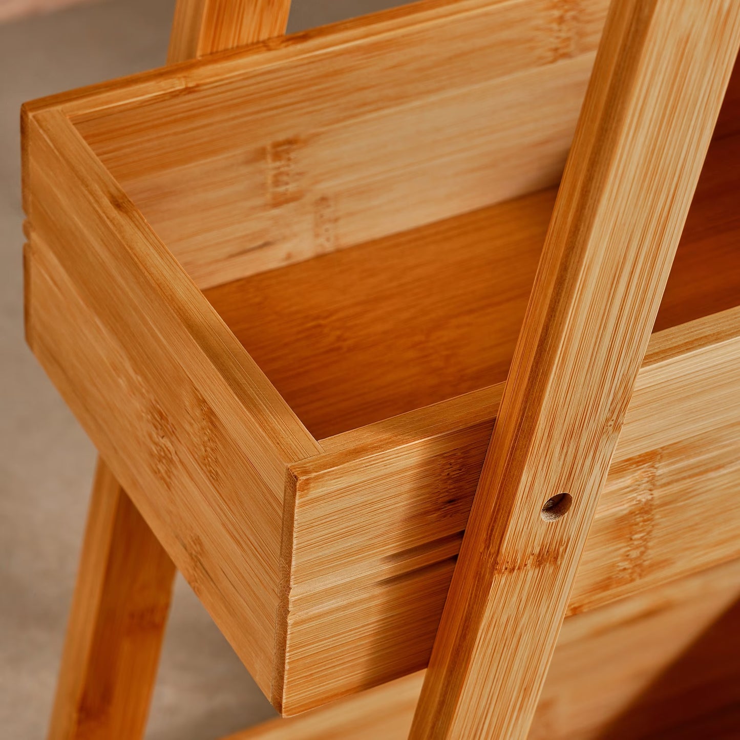 3-Tier Bamboo Bath Shelf, Compact Bathroom Storage Rack