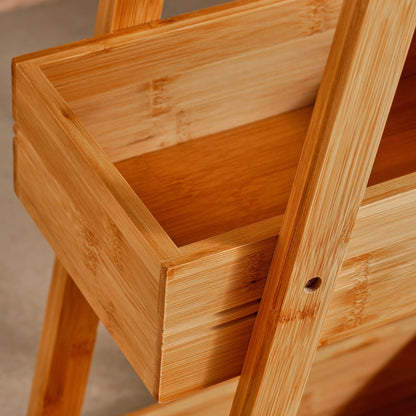 3-Tier Bamboo Bath Shelf, Compact Bathroom Storage Rack