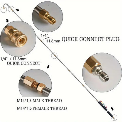 Telescoping Pressure Washer Wand with 8-10ft Extension and Multiple Nozzle Tips, 4000 PSI