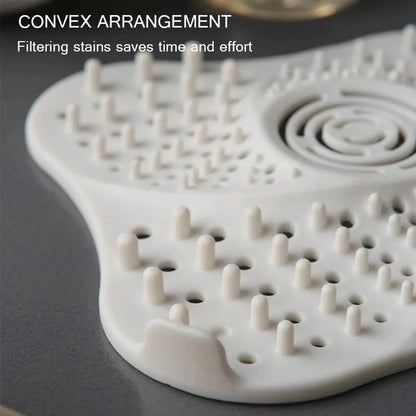 Spiral Drain Hair Catcher with Suction Cup Base and Built-in Handle