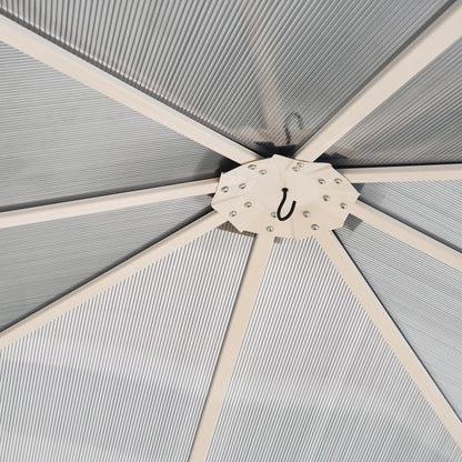 Taren Outdoor Gazebo 3x3x3m, Rust-Resistant Metal Frame with Removable Polycarbonate Roof