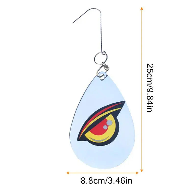 Acrylic Bird Repeller Disc with Reflective Eye Pattern and Stainless Steel Rings