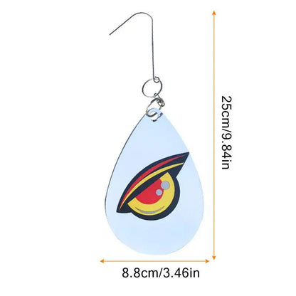 Acrylic Bird Repeller Disc with Reflective Eye Pattern and Stainless Steel Rings