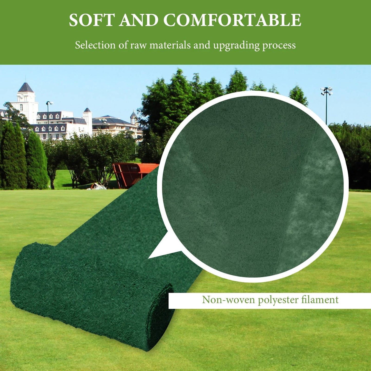 Biodegradable Grass Seed Mat with Pre-Embedded Fertilizer and Erosion Control