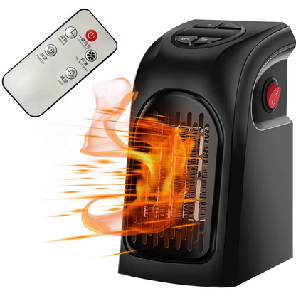 Ceramic Space Heater with Dual Speed and 12-Hour Timer, Wall Mountable