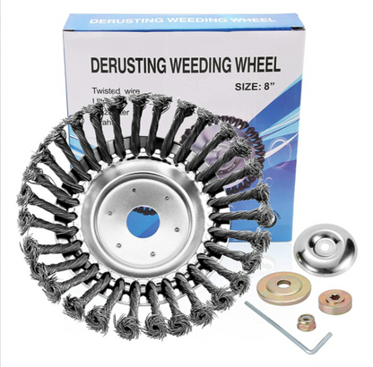 Braided Carbon Steel Weed Trimmer Attachment with Universal Compatibility
