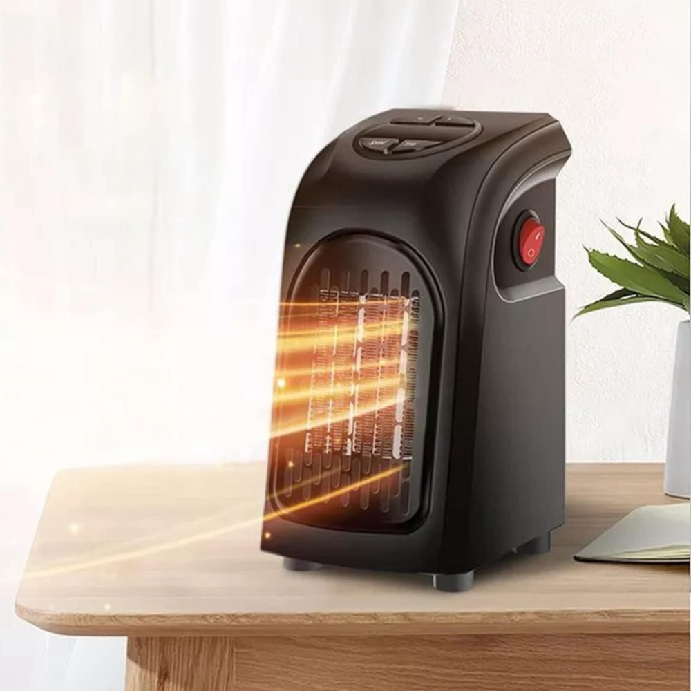 Ceramic Space Heater with Dual Speed and 12-Hour Timer, Wall Mountable