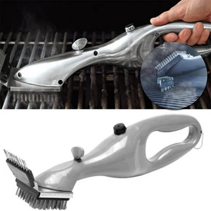 Steam Grill Brush with Water Reservoir and Replaceable Heads, 18 Inch