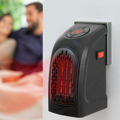 Ceramic Space Heater with Dual Speed and 12-Hour Timer, Wall Mountable