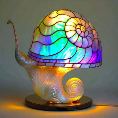 Enchanting Stained Glass Table Lamp, Elegant Decorative Accent Lighting for Home
