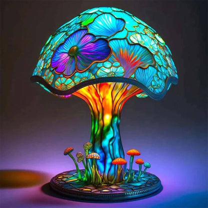 Enchanting Stained Glass Table Lamp, Elegant Decorative Accent Lighting for Home