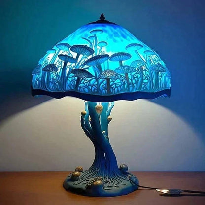 Enchanting Stained Glass Table Lamp, Elegant Decorative Accent Lighting for Home