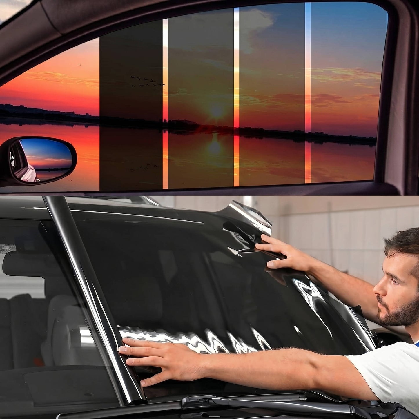 Uncut Roll Car Window Tint Film, Universal Windshield Sun Shade & Privacy Film, and Glare Reduction Roll for Cars, SUVs & Trucks
