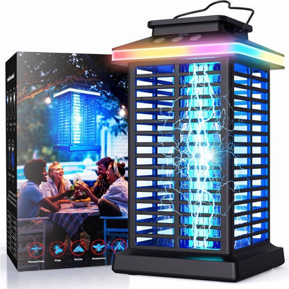 Rechargeable Outdoor Bug Zapper with LED Light and 4000mAh Battery