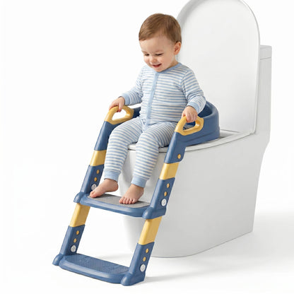Toddler Potty Training Seat with Step Stool and Adjustable Height