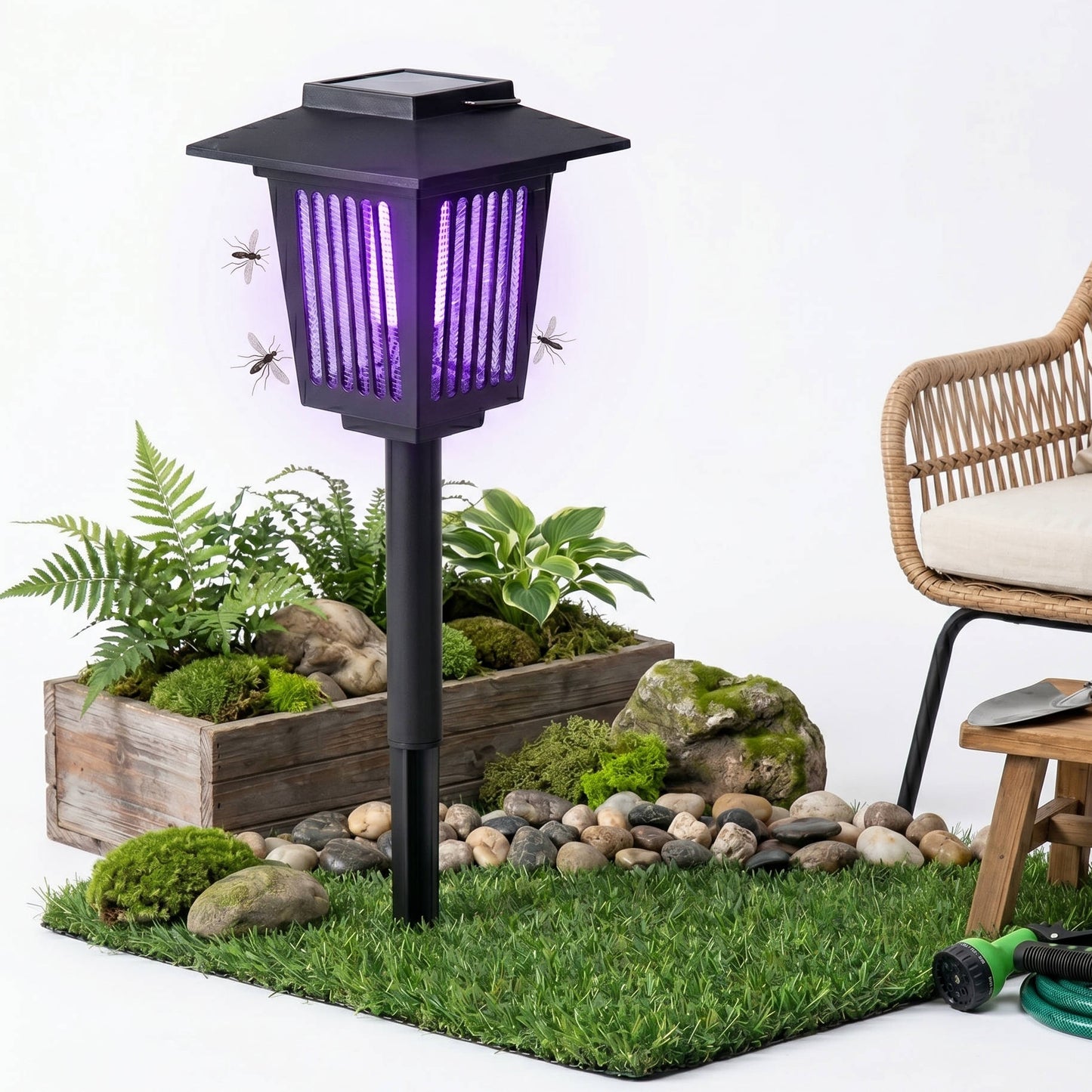 Solar Mosquito Zapper 2 In 1, Outdoor Bug Killer and Garden Yard Light