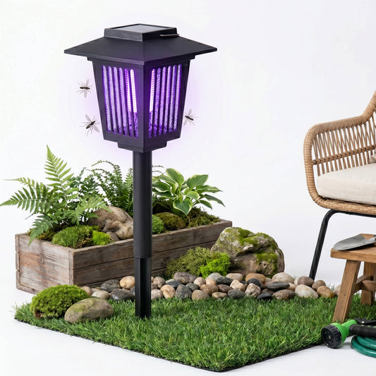 Solar Mosquito Zapper 2 In 1, Outdoor Bug Killer and Garden Yard Light