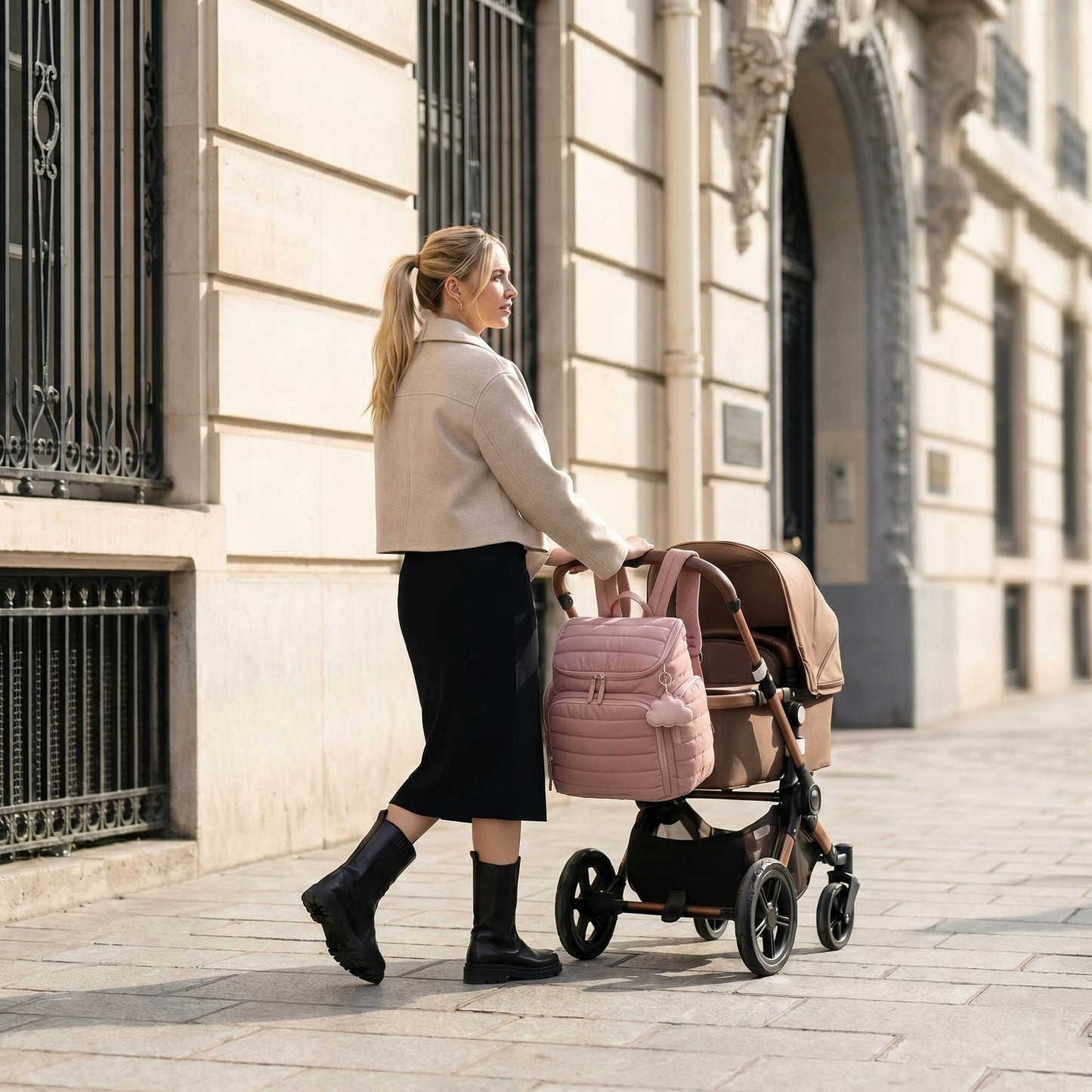 Diaper Bag Backpack with Changing Pad and Insulated Bottle Pockets