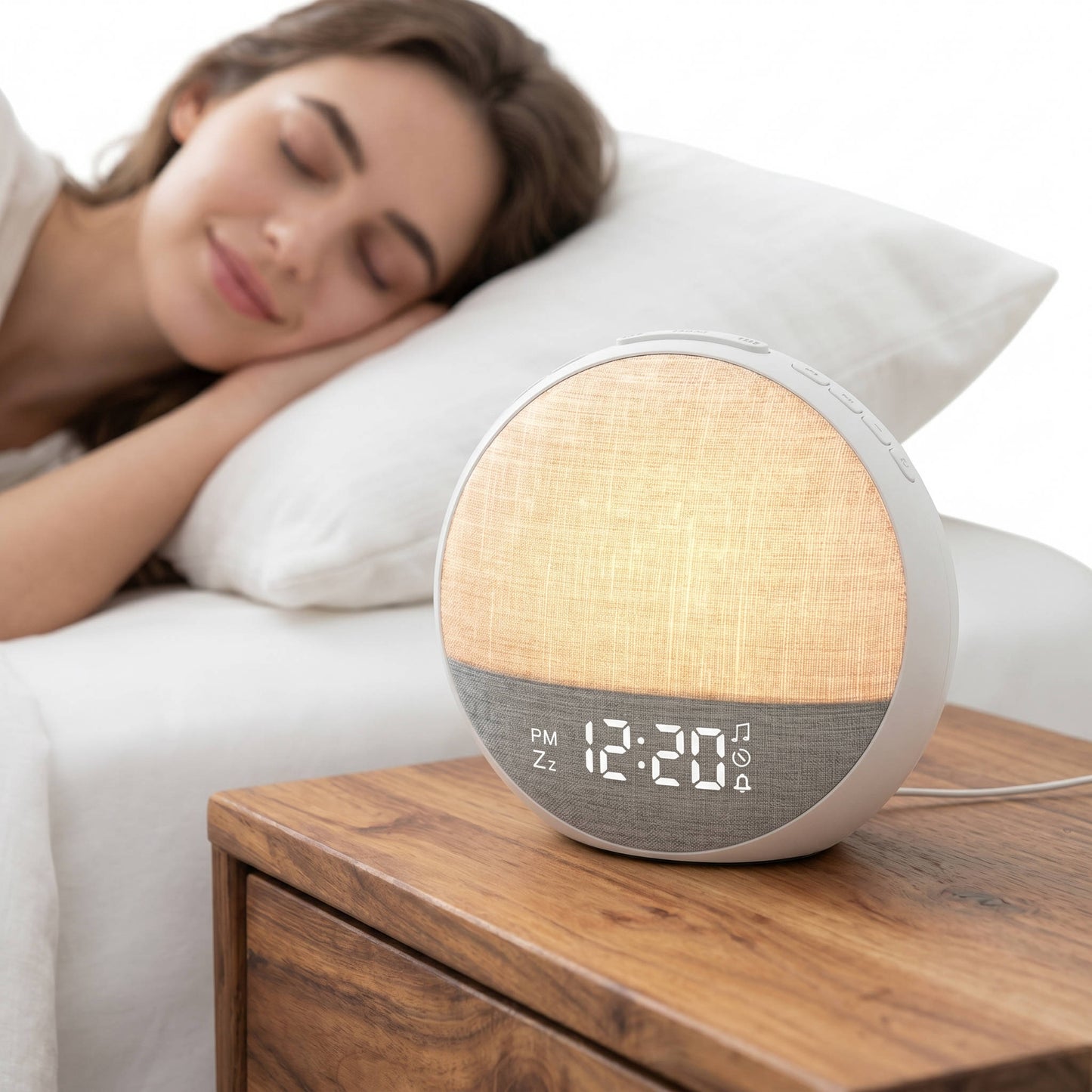 Sunrise Alarm Clock with Wake Light Bluetooth Speaker and Sounds