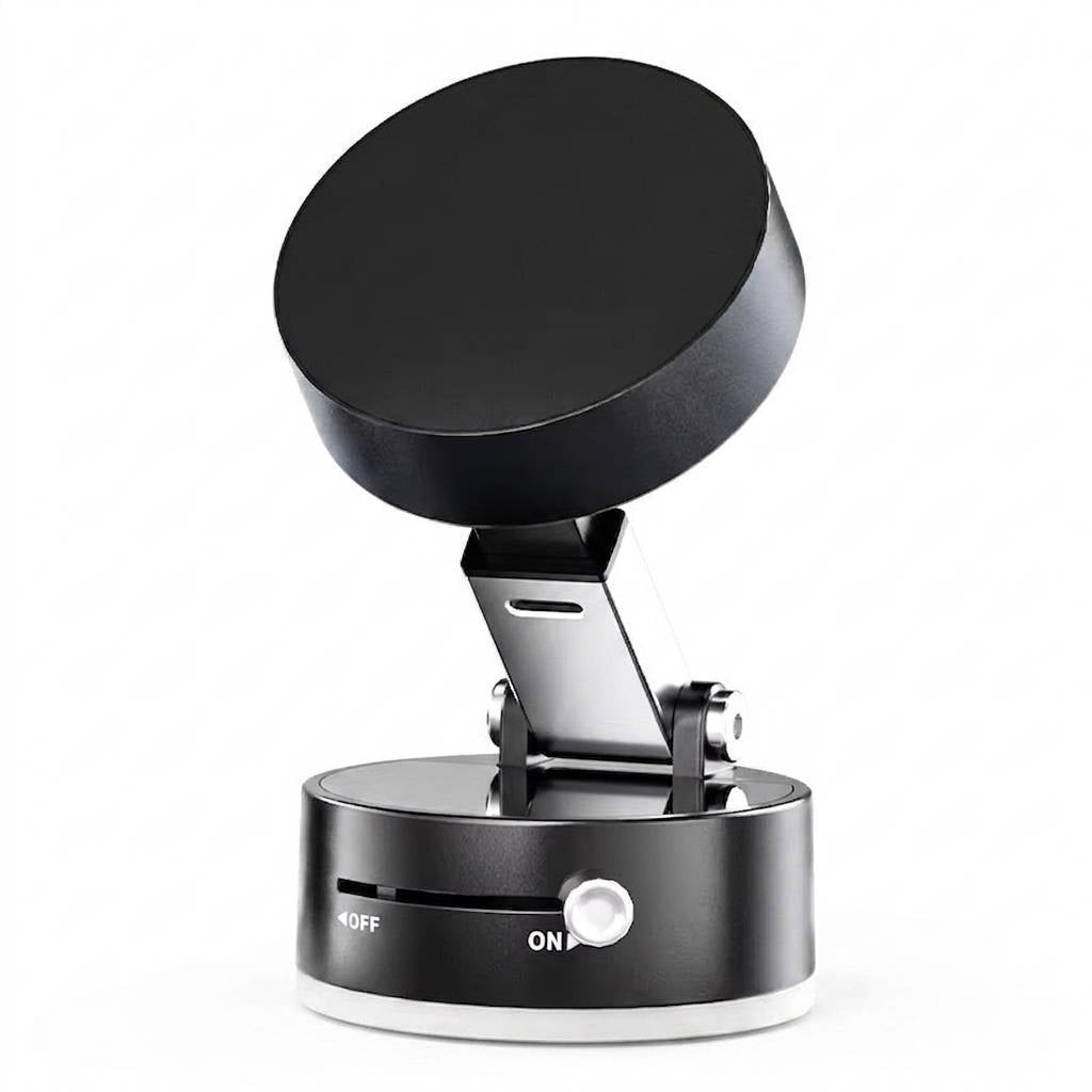 Foldable Magnetic Phone Holder with 360 Rotation and Vacuum Mount for Car Home Travel