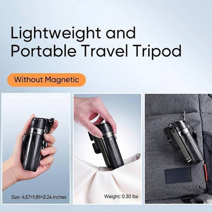 Selfie Stick with Fill Light Portable Tripod, Pocket Size Wireless Remote Phone Stand
