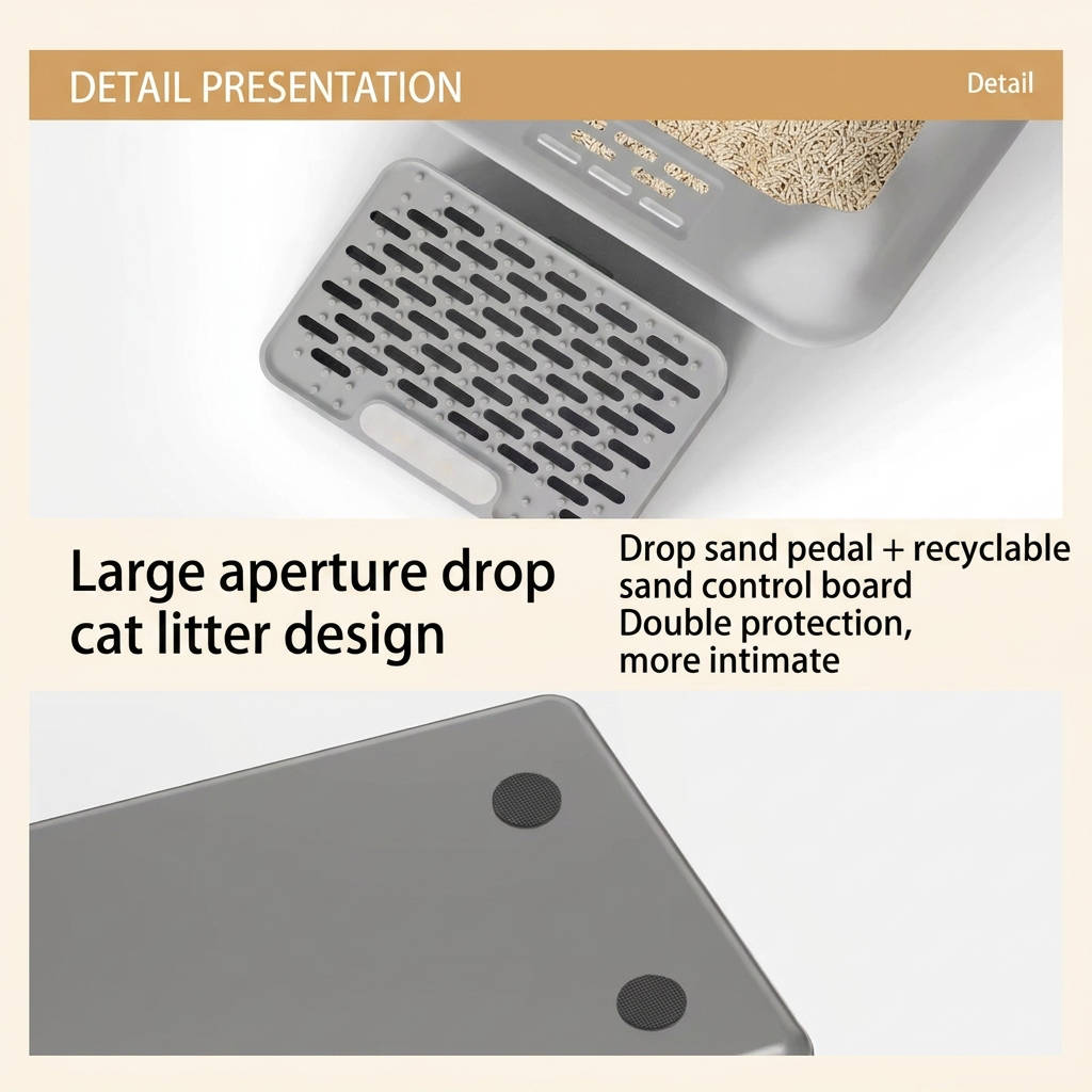 Stainless Steel Cat Litter Box 100L with Enclosed Design and Lid