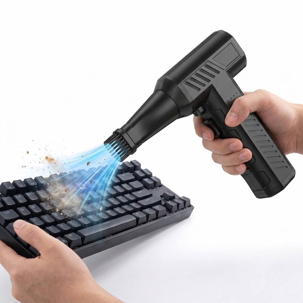 Cordless Electric Air Duster with 3 Speeds and USB C Rechargeable