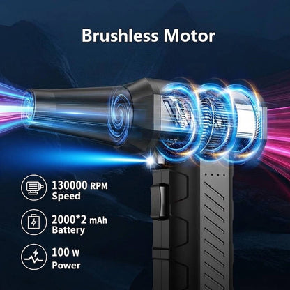 Cordless Electric Air Duster with 3 Speeds and USB C Rechargeable