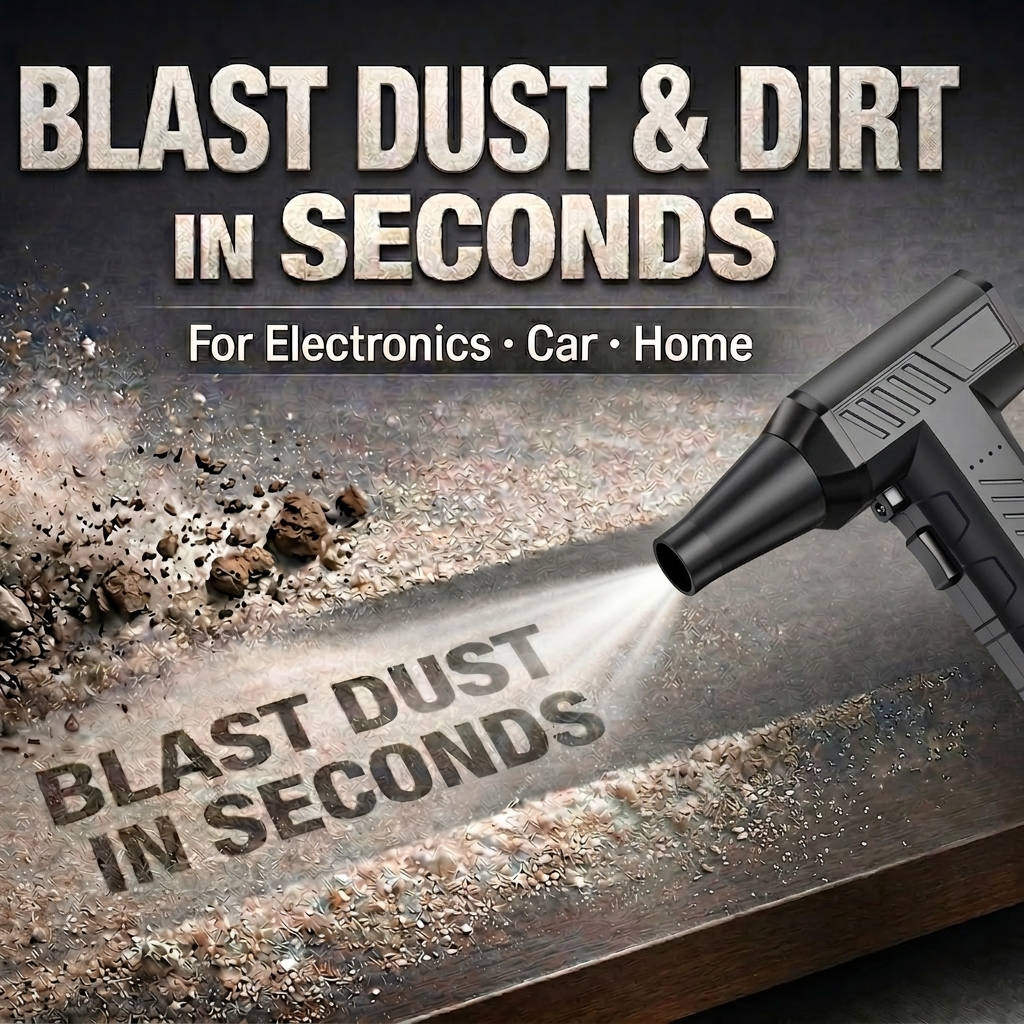 Cordless Electric Air Duster with 3 Speeds and USB C Rechargeable