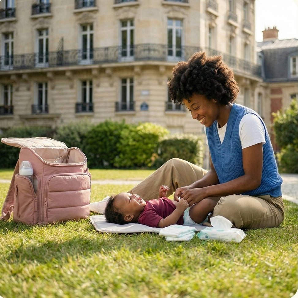 Diaper Bag Backpack with Changing Pad and Insulated Bottle Pockets