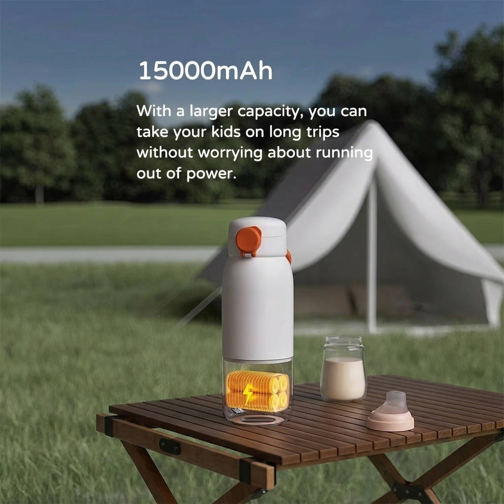 Portable Bottle Warmer for Travel, 12oz Rechargeable with 4 Temperature Settings