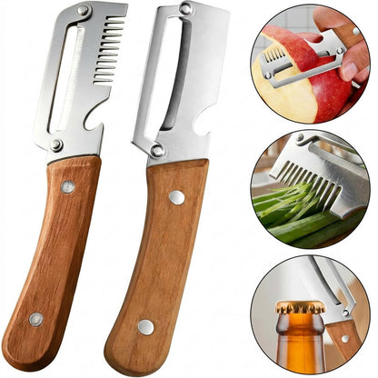 3 in 1 Vegetable Peeler with Julienne Cutter and Bottle Opener