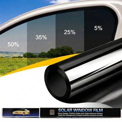 Uncut Roll Car Window Tint Film, Universal Windshield Sun Shade & Privacy Film, and Glare Reduction Roll for Cars, SUVs & Trucks