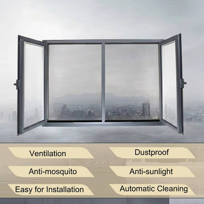 Expandable Window Screen Pack of 2, Adjustable Fiberglass Mesh Screen for Windows