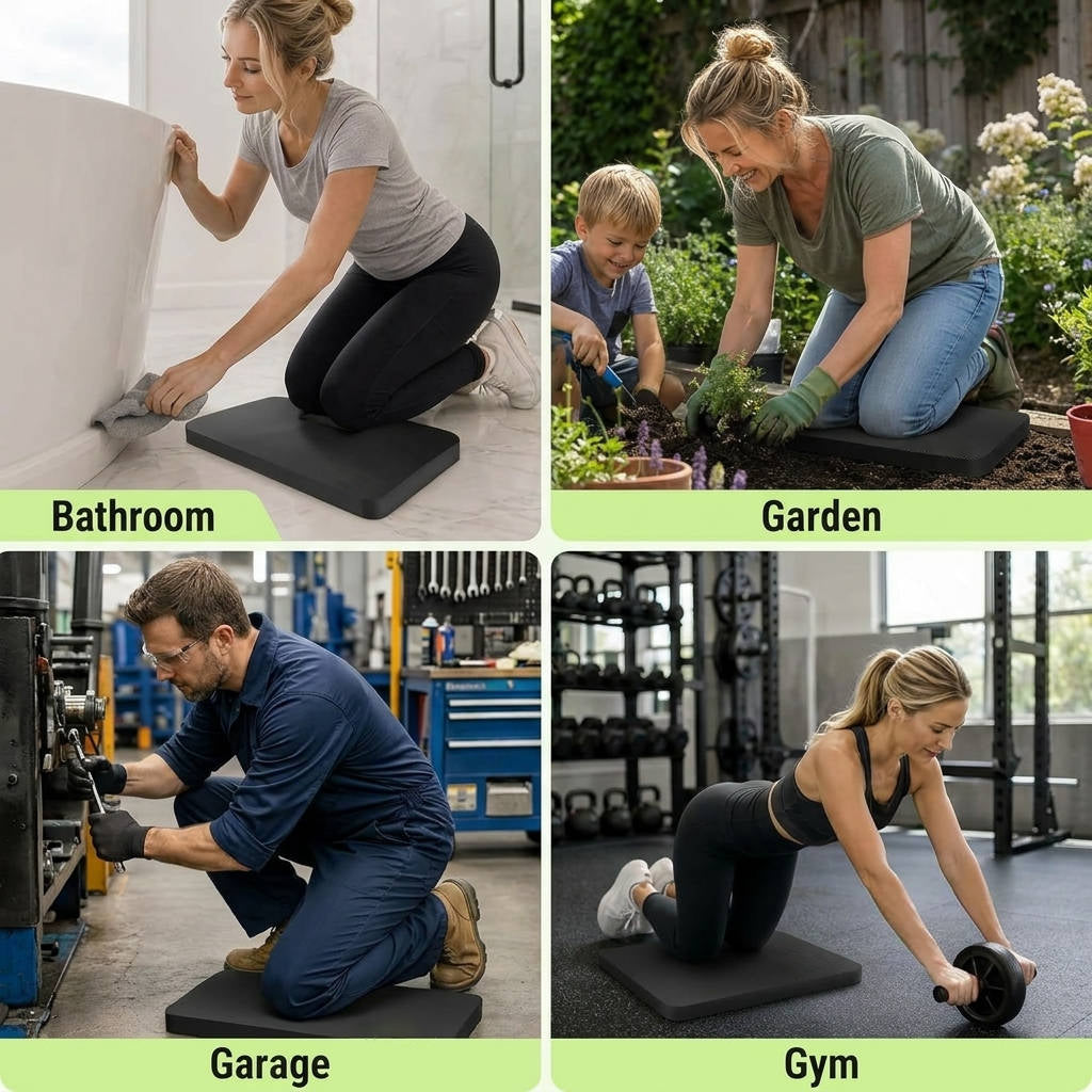 Extra Thick Kneeling Pad 2 Pack, Soft Foam Knee Cushion for Gardening Workout and Baby Bathing