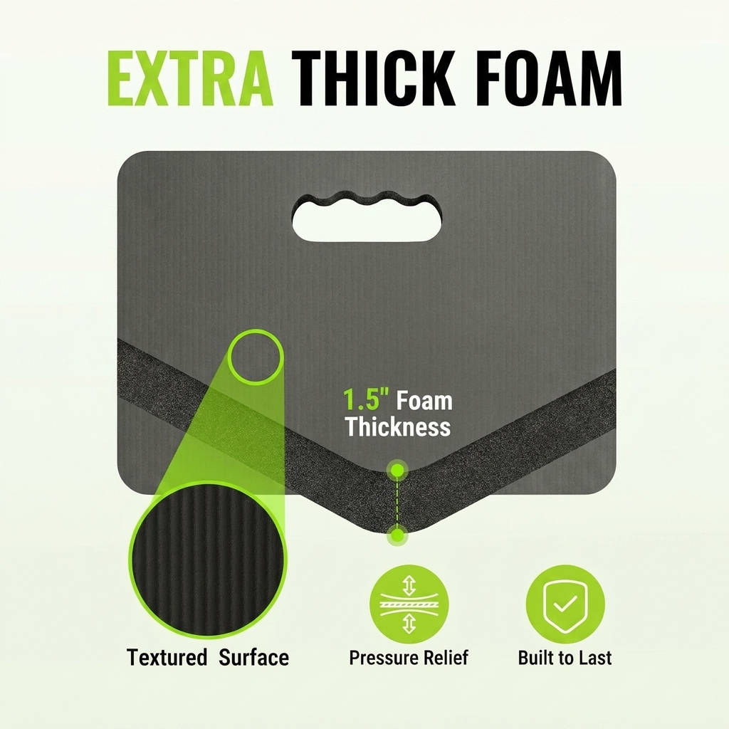 Extra Thick Kneeling Pad 2 Pack, Soft Foam Knee Cushion for Gardening Workout and Baby Bathing