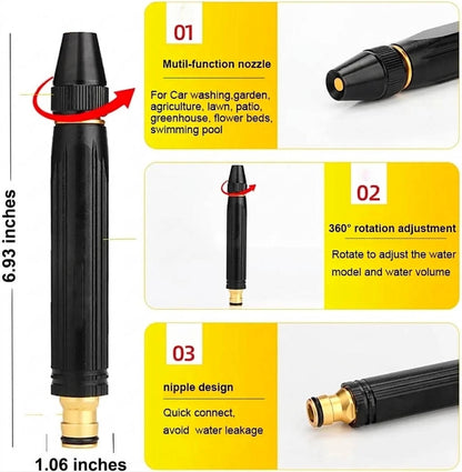 High Pressure Water Sprayer with Adjustable Nozzle Modesfor Car Washing and Garden Cleaning