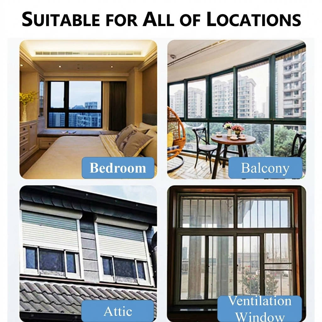 Expandable Window Screen Pack of 2, Adjustable Fiberglass Mesh Screen for Windows