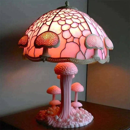 Enchanting Stained Glass Table Lamp, Elegant Decorative Accent Lighting for Home