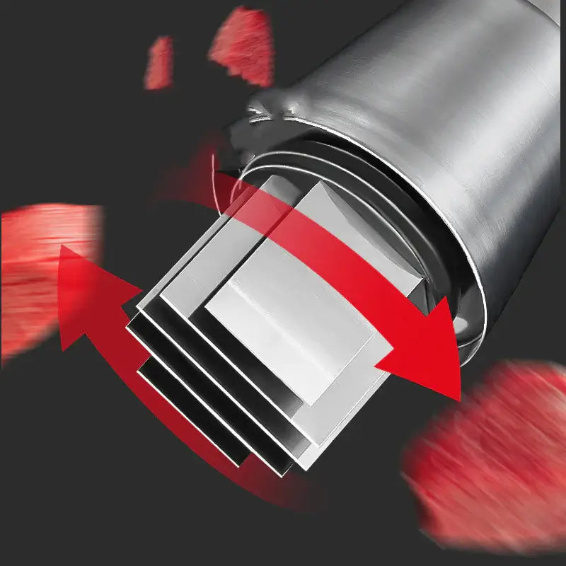 Manual Stainless Steel Chopper with Integrated Bowl and Enclosed Blade Design