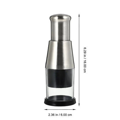 Manual Stainless Steel Chopper with Integrated Bowl and Enclosed Blade Design
