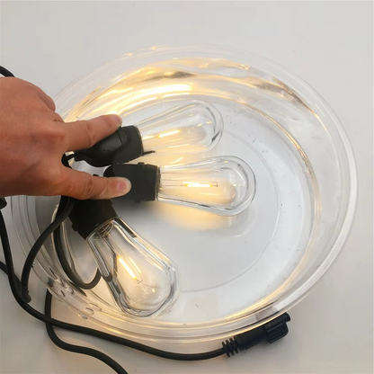 LED String Lights with Edison Bulbs and Weatherproof Cord, 20ft Outdoor