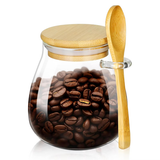 Glass Storage Jar with Airtight Lid and Food-Safe Design for Dry Ingredients