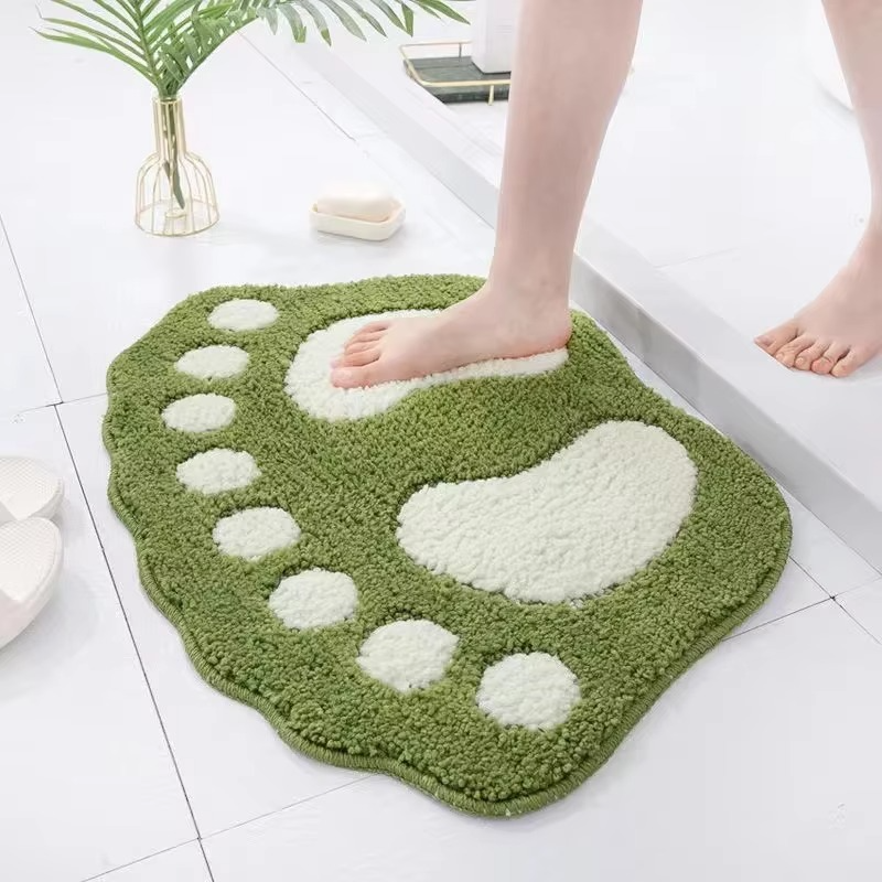 Microfiber Bath Mat with Textured Non-Slip Backing and Quick-Dry Absorption