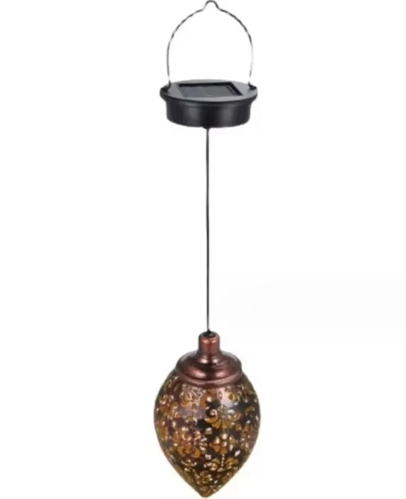LED Water Drop Pathway Light with Solar Panel and Auto Dusk Sensor, Weatherproof