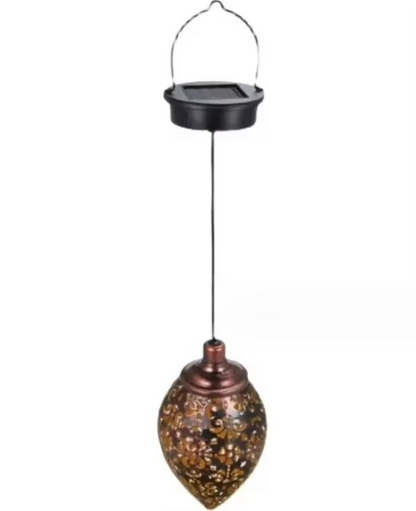 LED Water Drop Pathway Light with Solar Panel and Auto Dusk Sensor, Weatherproof