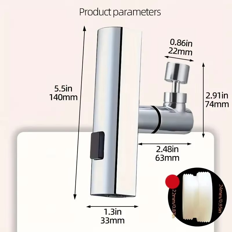 Faucet Flow Adapter with Splash Control and Focused Water Stream